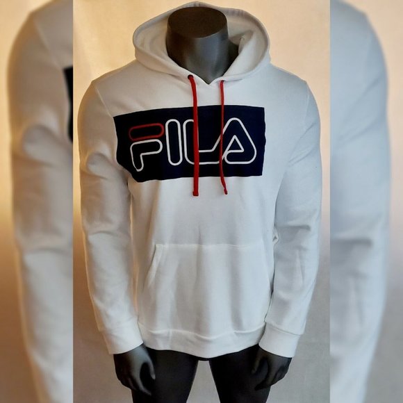 Fila Other - FILA AUTHENTIC HBR GRAPHIC SPORT HOODIE MEN REGULAR FIT WHITE W/POCKET SIZE XL